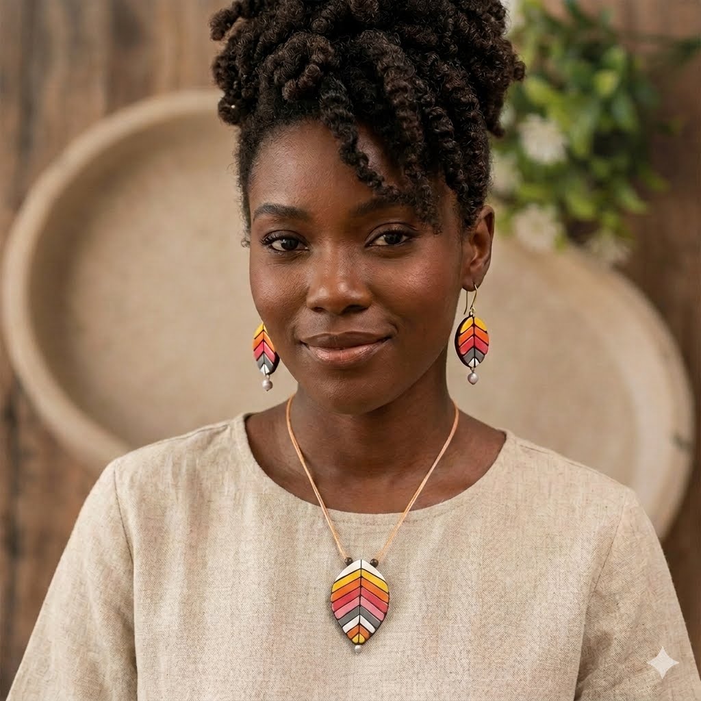 Boho Leaf Jewelry Set
