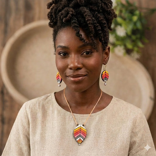 Boho Leaf Jewelry Set