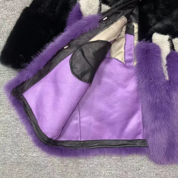 Color-block Faux Fur
