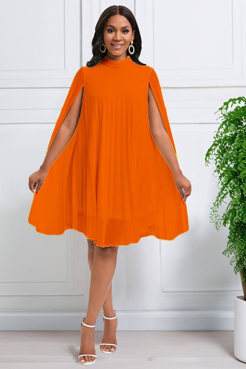 PULLOVER CAPE SHORT DRESS