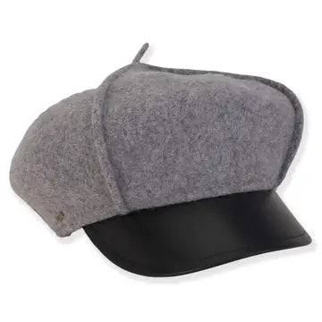 Cozy Wool Brimmed News Cap