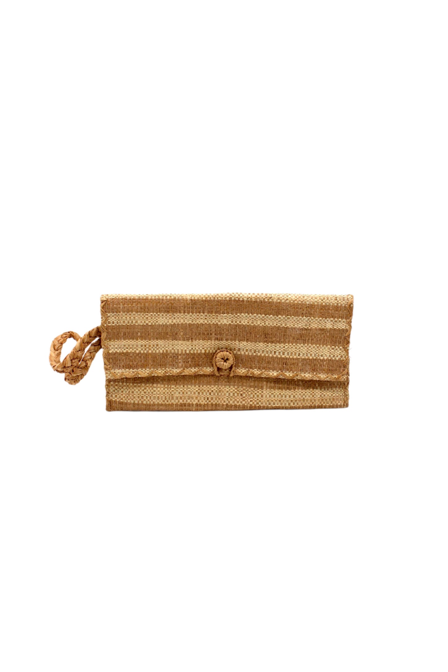 Straw Envelope Clutch Wristlet Bag