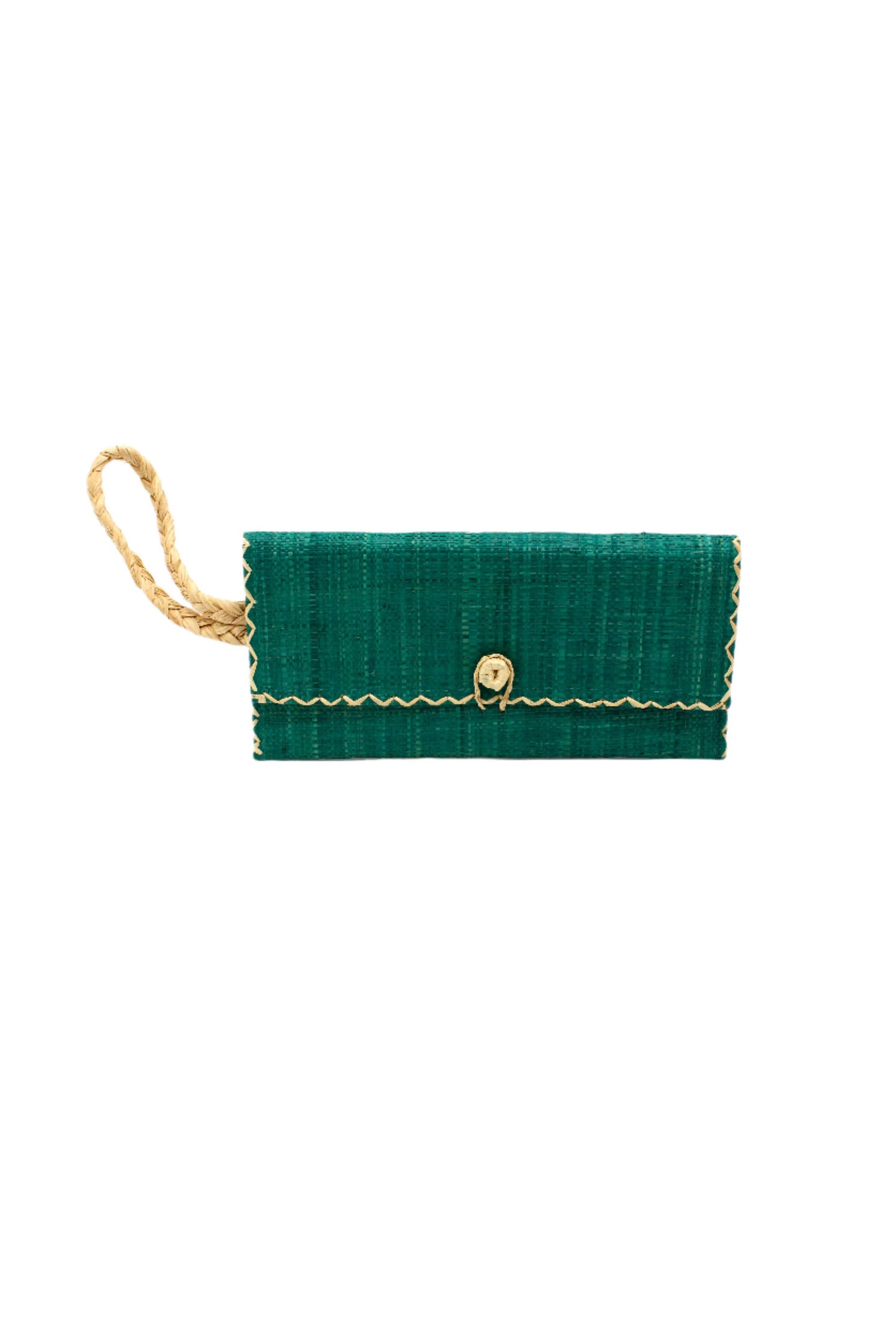 Straw Envelope Clutch Wristlet Bag