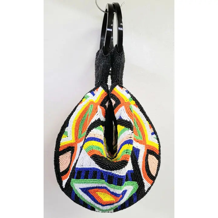 Hand Beaded Zip Top Wristlet