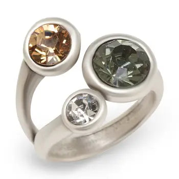 Handmade Brass Ring in Silver Plated