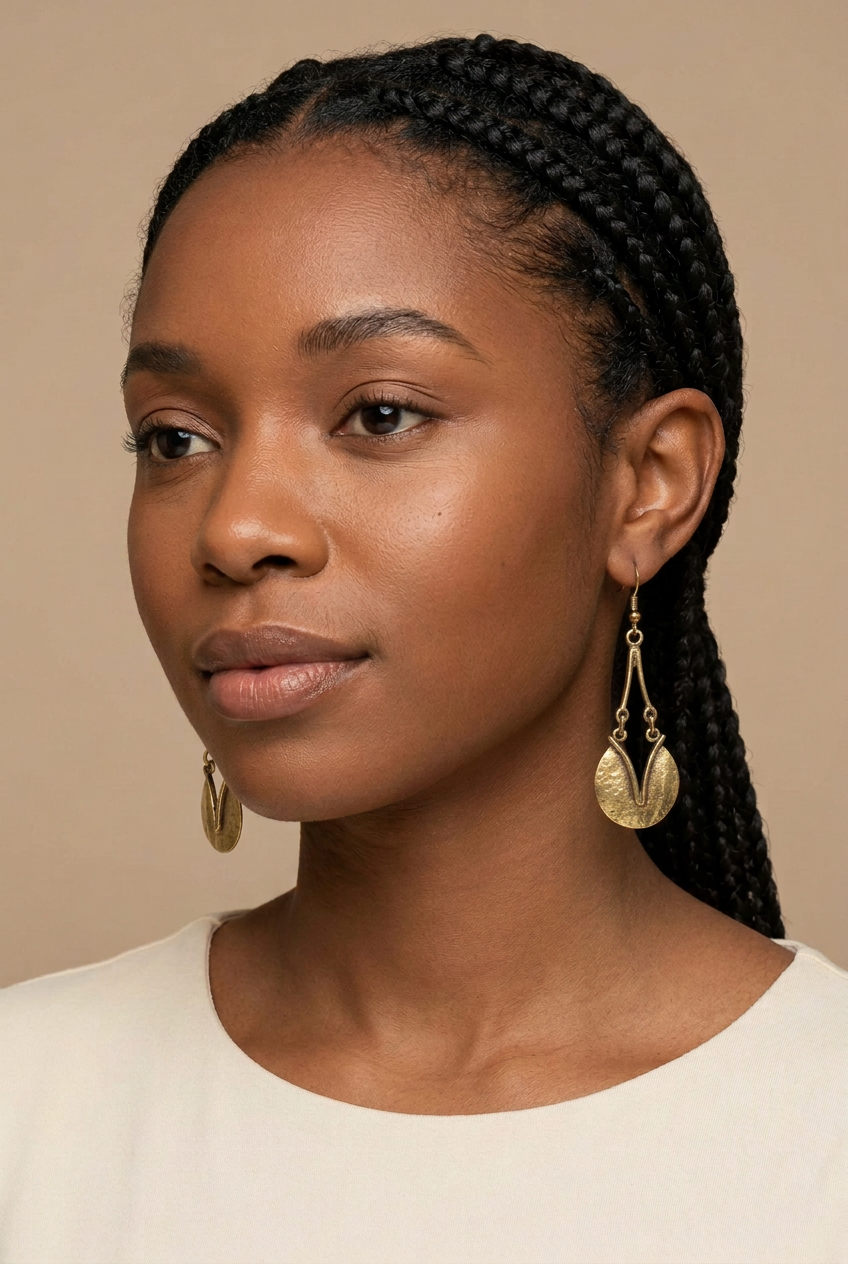 Portrait with smaller earrings
