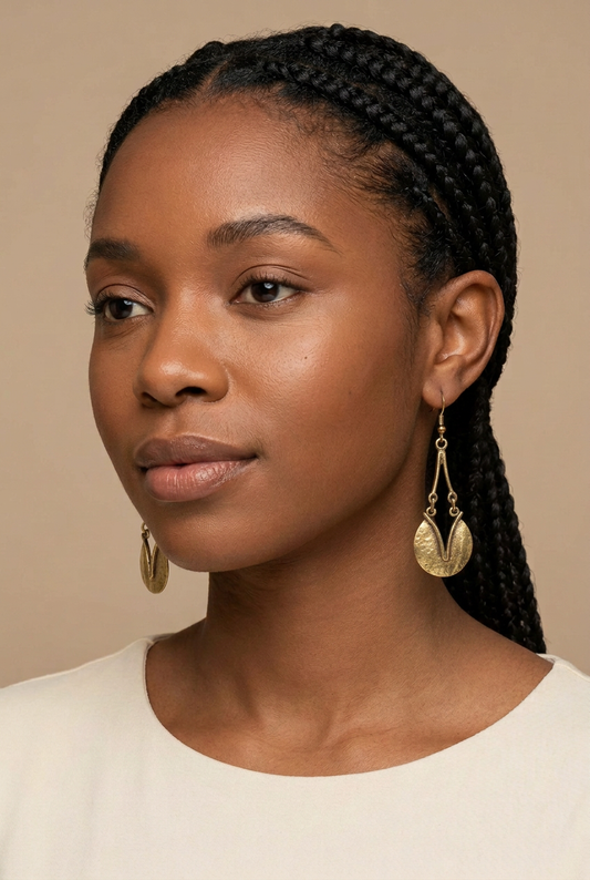 Portrait with smaller earrings